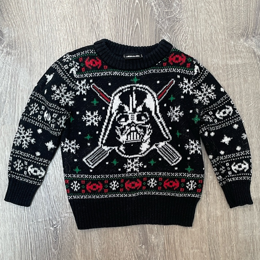 Star Wars - Darth Vader Toddler Christmas Sweater - Size 18 Months